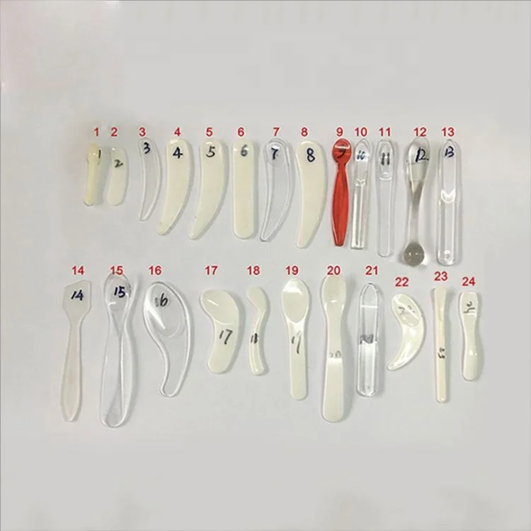 various shape and color cosmetic plastic spatula