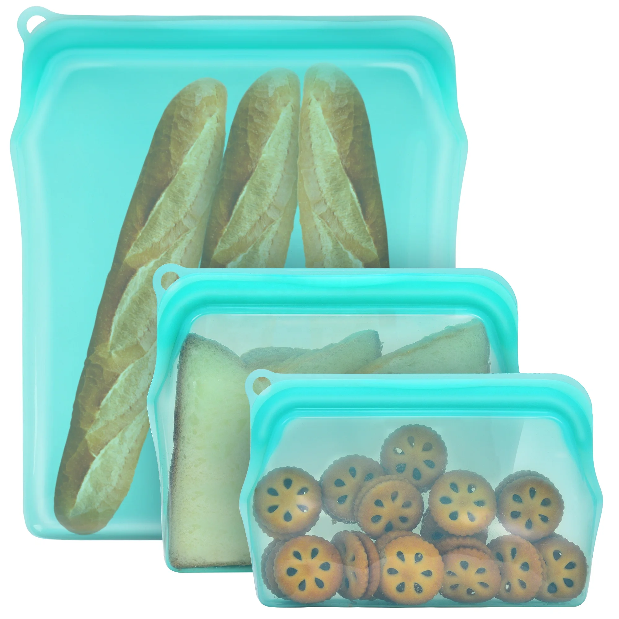 Leak Proof 100% Kitchen Silicone Pouch Bpa Free Eco-friendly Reusable Silicone Cosmetic Phone Pocket Pouch Food Storage Bag