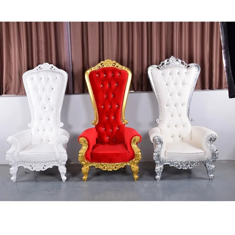 Bride Groom Wedding Sofa High Back Royal Furniture King Throne Chair Banquet Dining Chair Hotel Chairs For Events Wedding