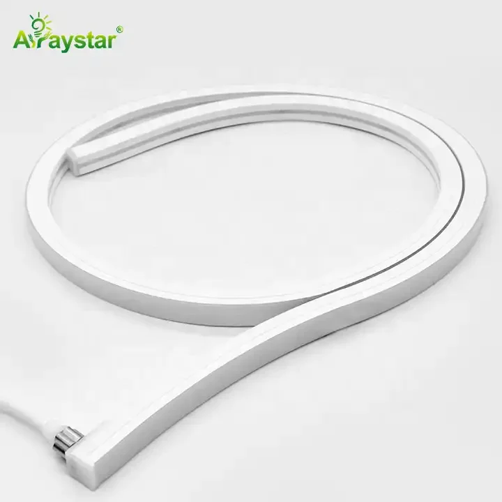 Waterproof neon strip light 10*10mm seamless led strip light integrated mould end cap 24V silicone neon strip
