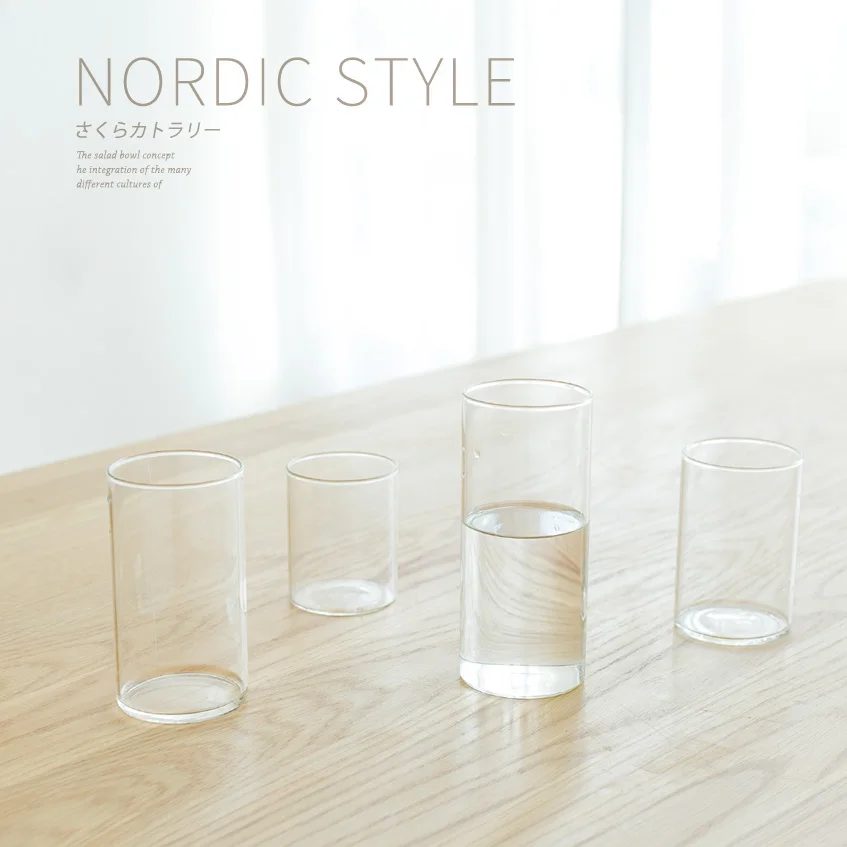 7 oz to 16 oz  Simple Clear Thin round Home table Drinkware Drinking glassTumblers borosilicate glass water  cup