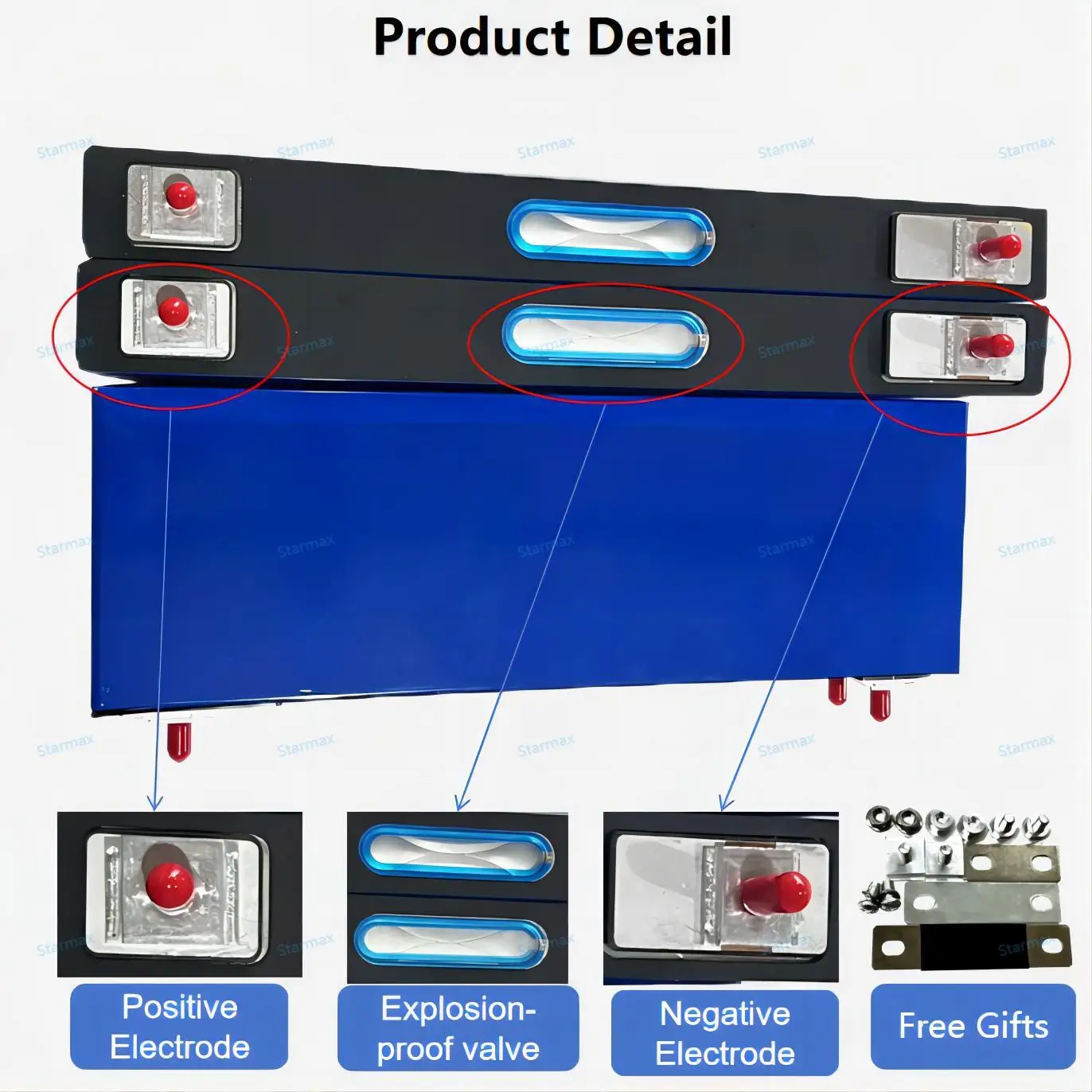 Starmax 3.7V Catl 114Ah 117Ah 141Ah 150Ah 180Ah Rechargeable  3.7V Nmc 811Nissan Leaf Battery Pack Ncm Hybrid Battery Cell