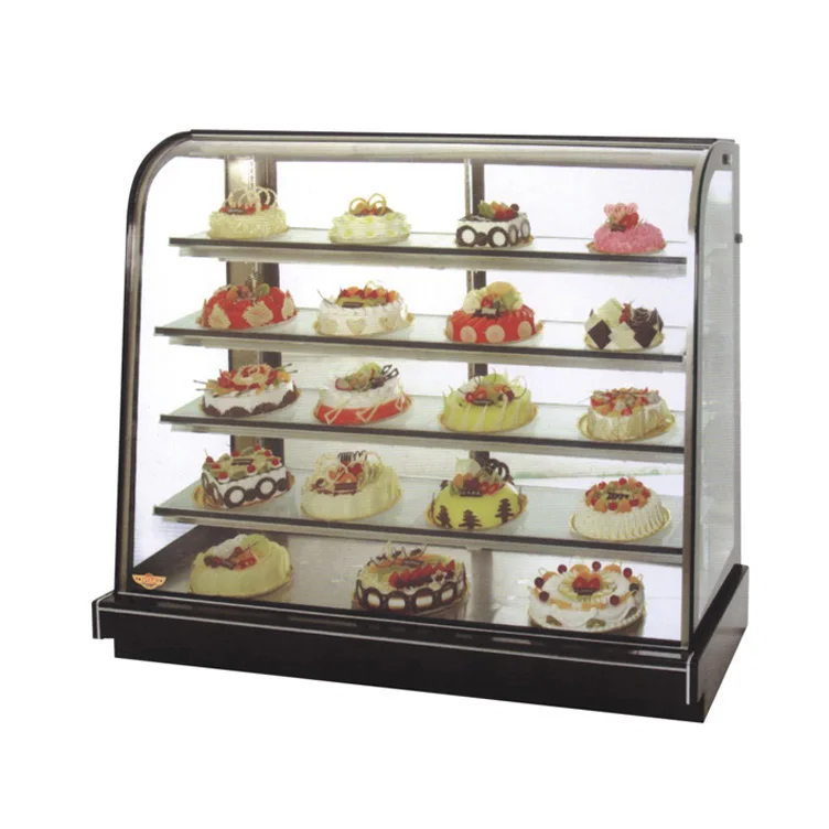 Wholesale Commercial Cake Bakery Display Fridge Chiller Vitrine Glass Cake Fridge Counter