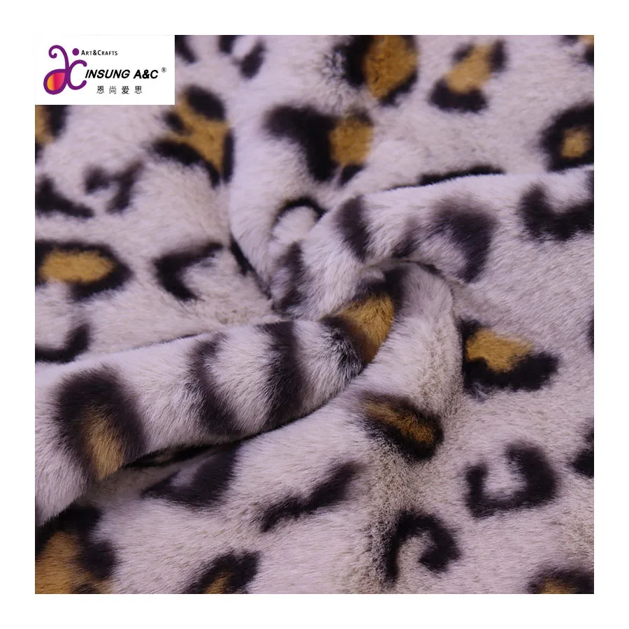 High Quality Super Soft Rainbow Pattern Tie Dyed Rabbit Faux Fur Fabric For Toy Home Textile