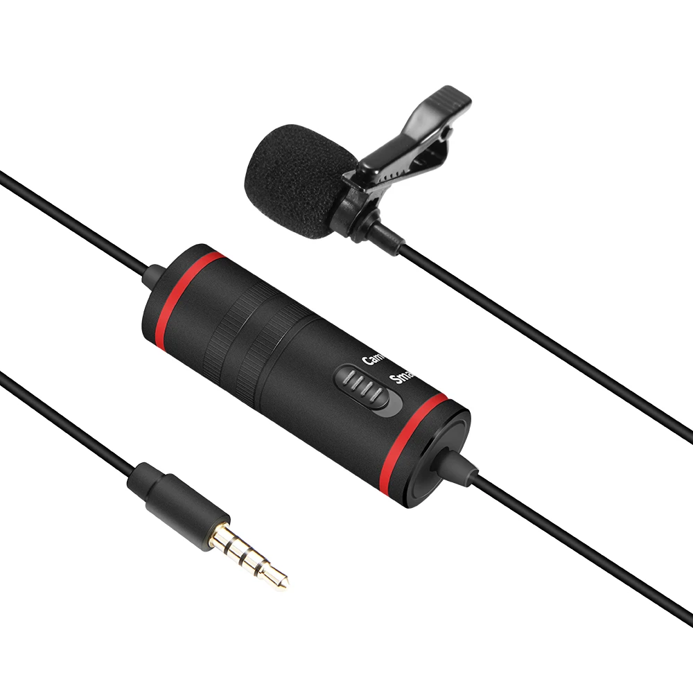 3.5mm Plug KM-D1 Universal Cell Phone Lapel Microphone, Camera Lavalier Microphone