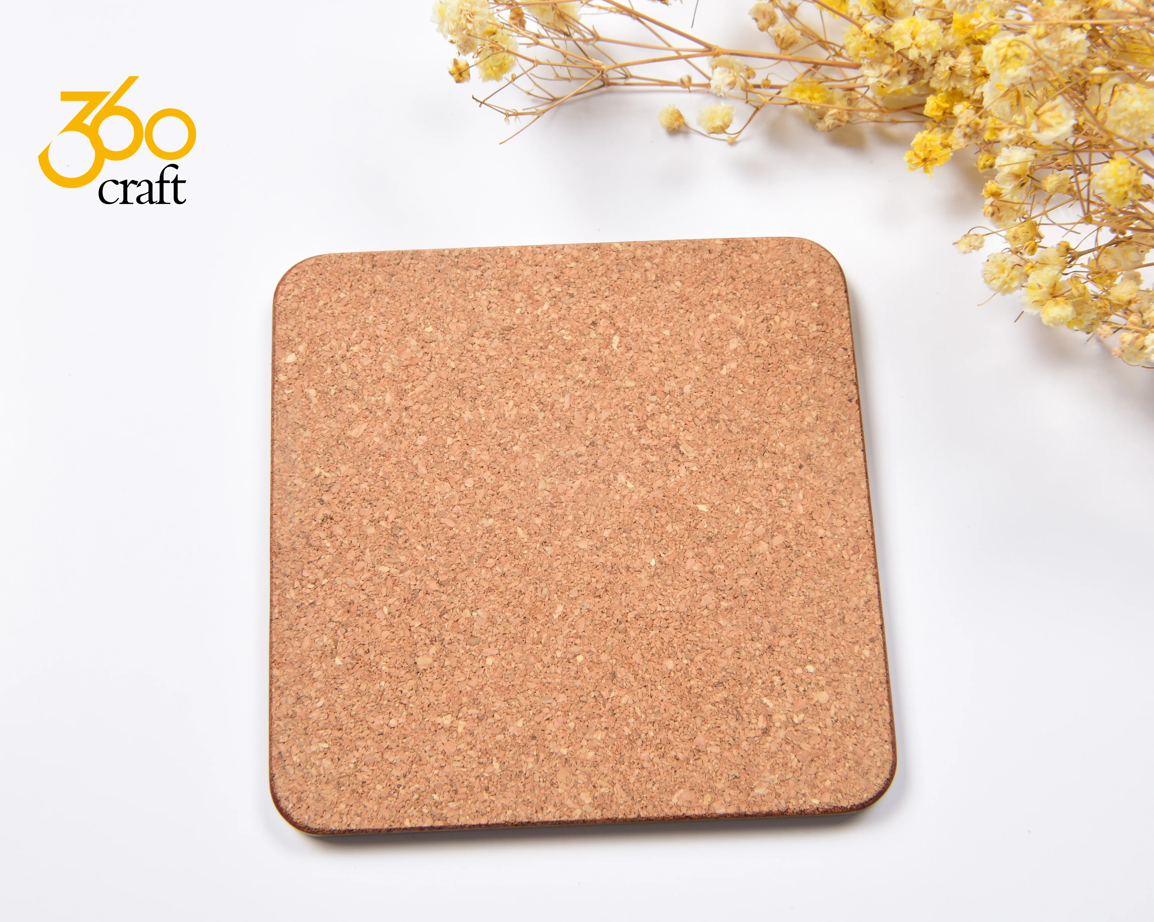 Factory Price Custom Design Wood Hard Board Blank Sublimation MDF Coasters With Cork Bottom