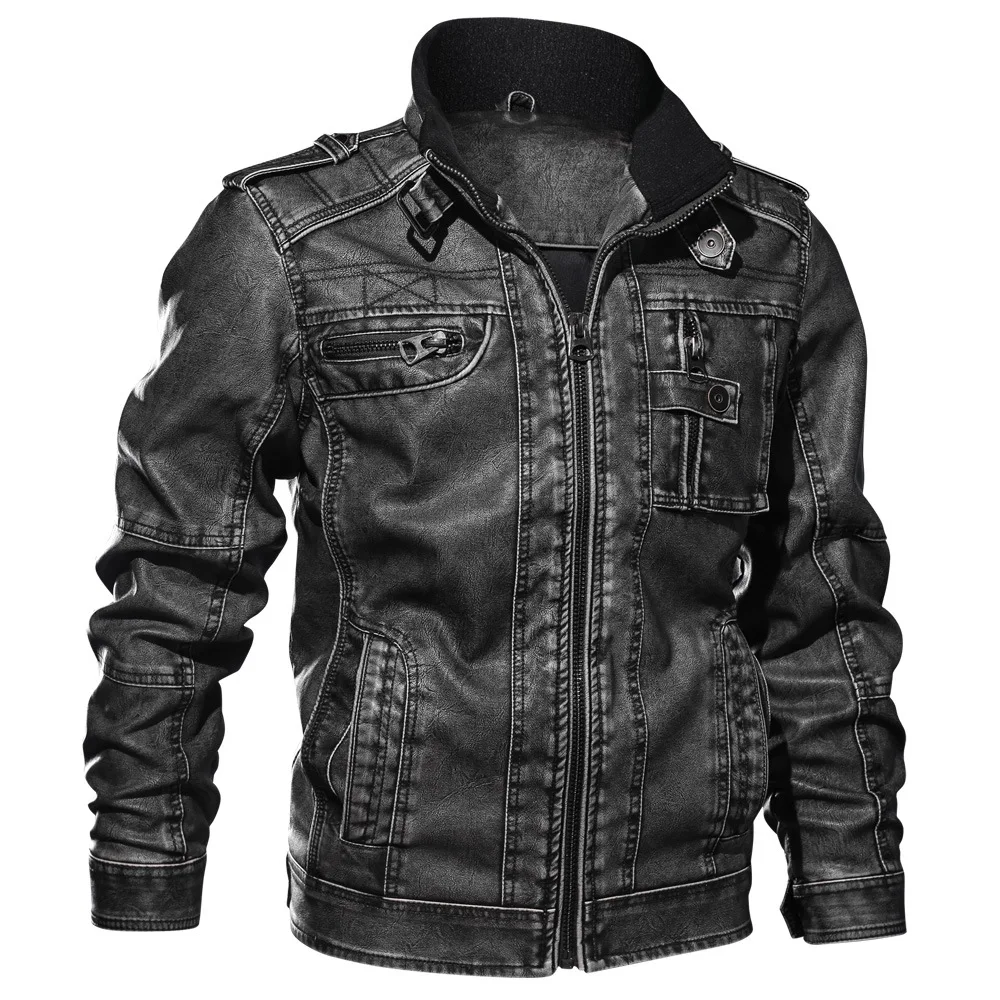 High Quality Stylish Custom Jacket Mens Outdoor Winter Mens Leather Jacket