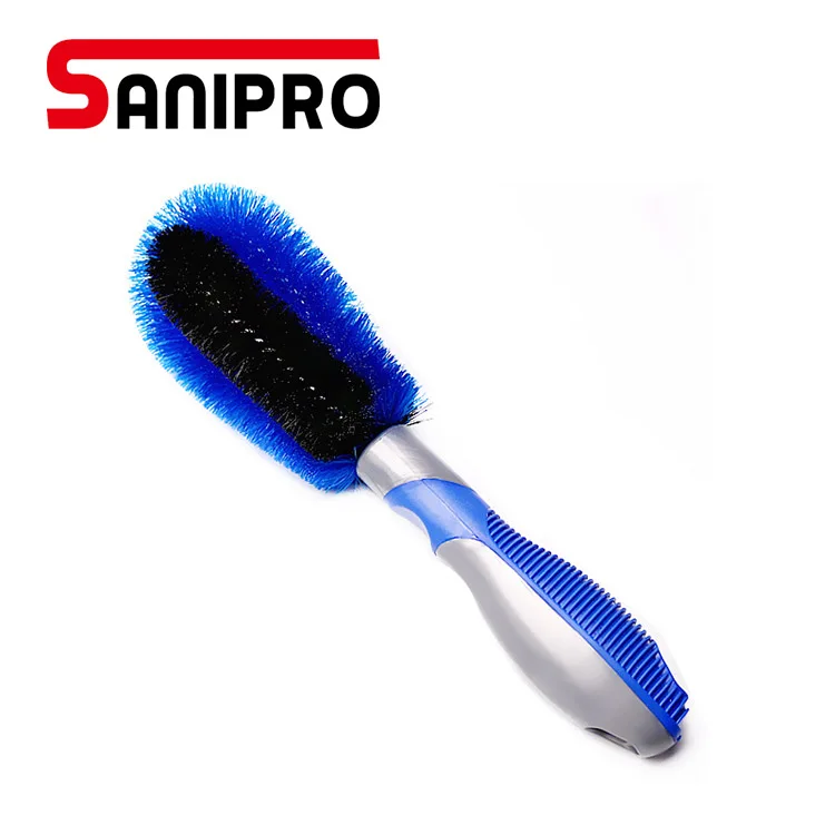 Sanipro OEM Small Custom Portable Car Wheel Tyre Cleaning Wash Tools Car Brushes Car Wheel Cleaning Brush
