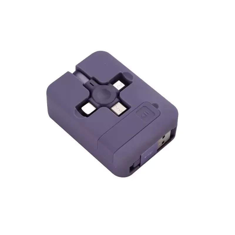 Retractable Flat 3 In 1 Charging Usb Cable 3 in 1 storage retractable cable with phone holder
