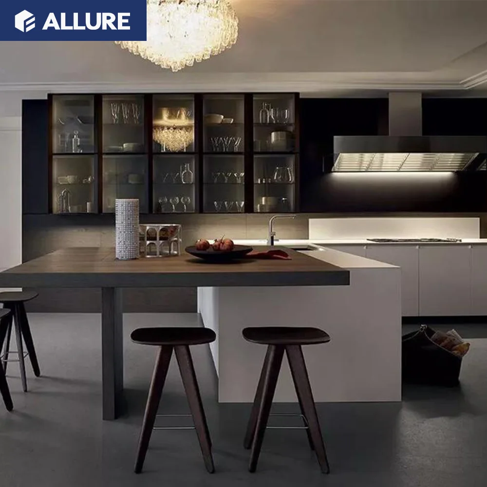 Allure Smart Kitchen Cabinets Pvc Membrane Diy Designer Kitchen Decor Ideas For Small Room