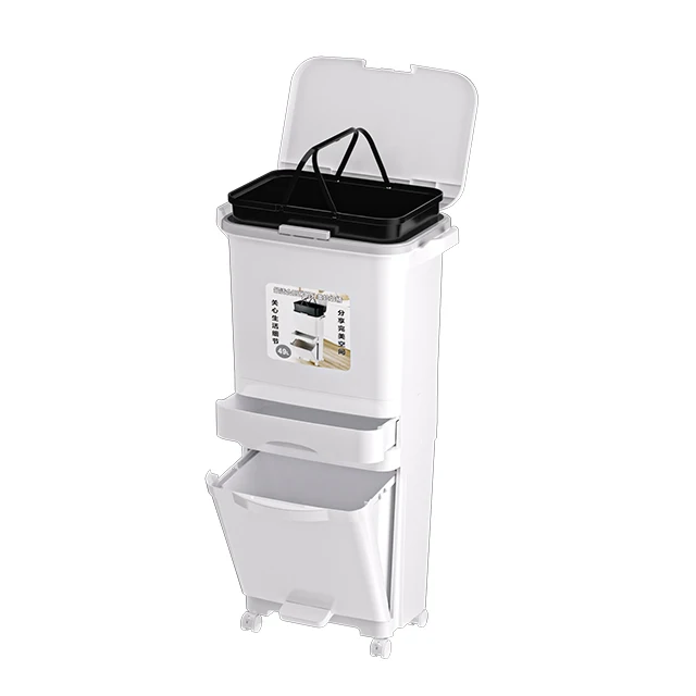 Two Layers or Three Layers Waste Bin Garbage Can for KitchenTrash Receptacle