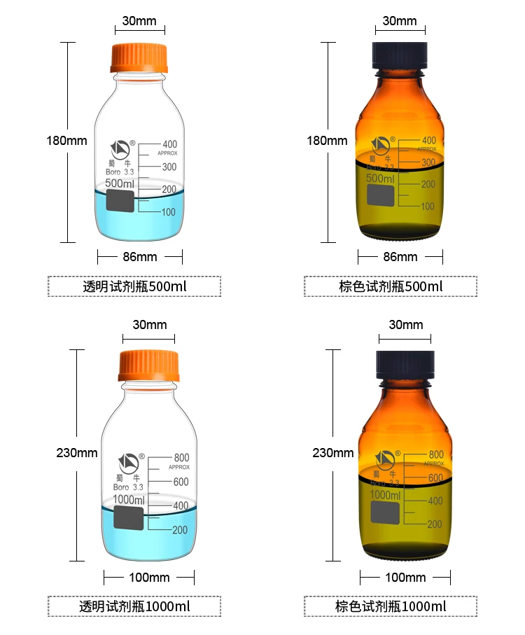 High quality transparent laboratory volumetric flask