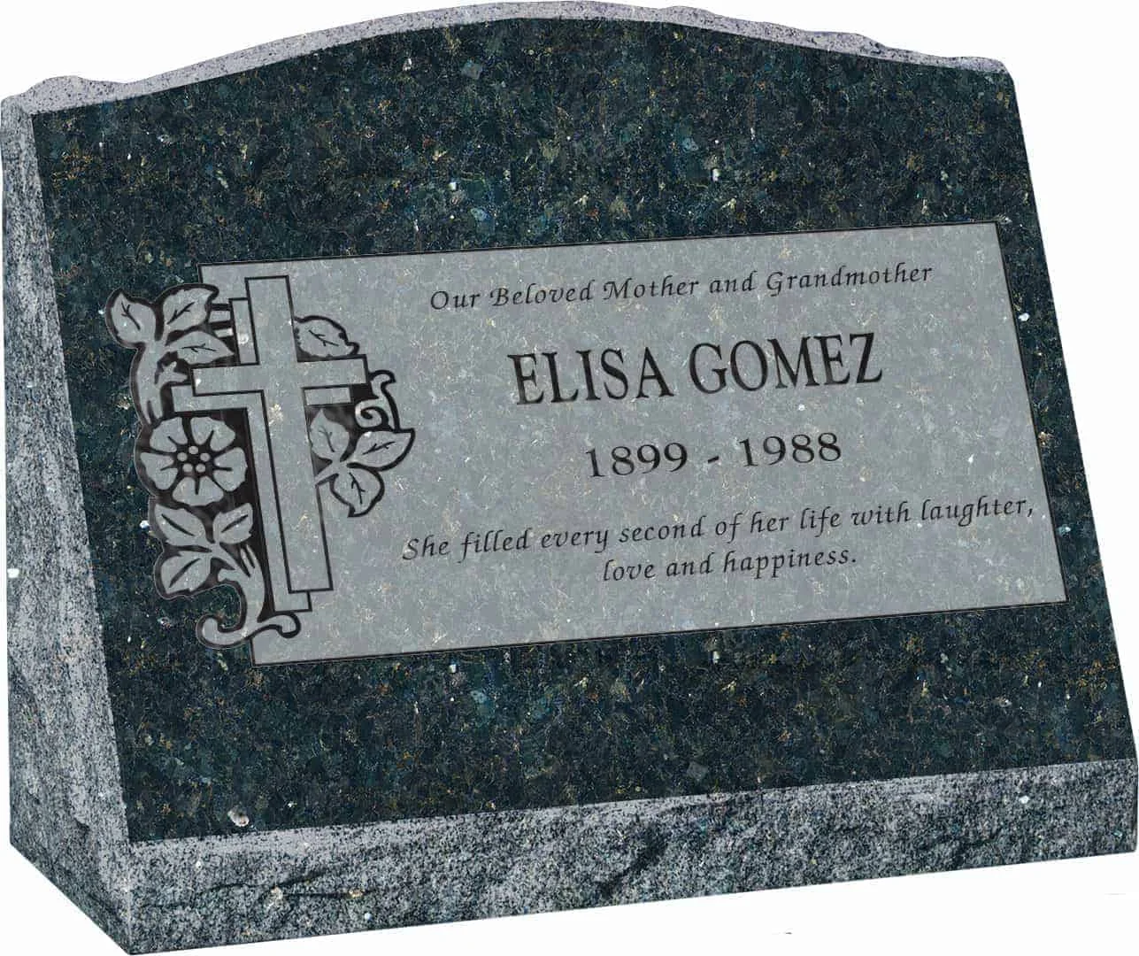 Наклонный серый гранитный Пескоструйный камень в американском стиле новый дизайн надгробие и памятники