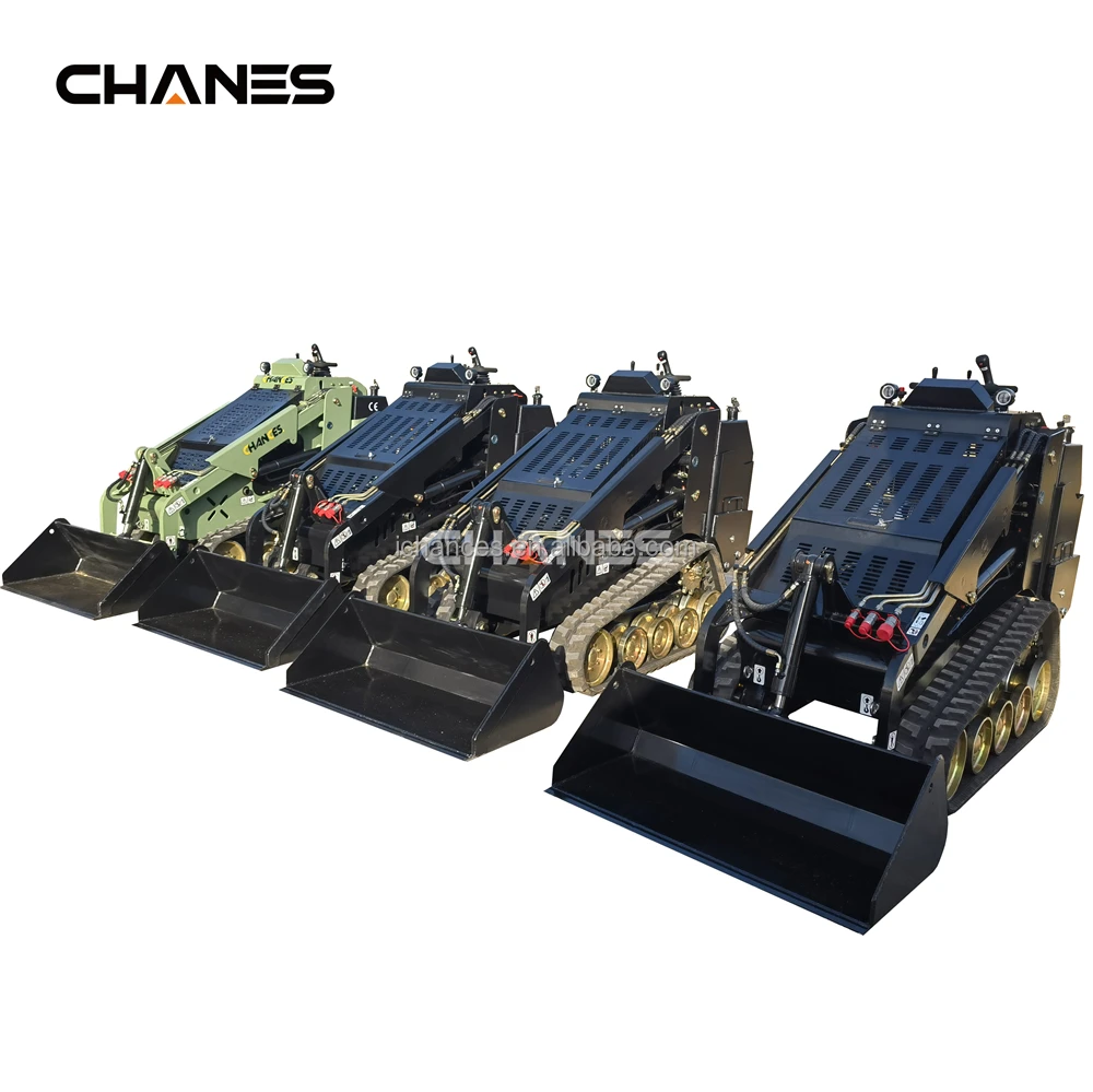 cheap mini skid steer loader for sale mini  china diesel skid steer wheel loader traced loader with stump grinterEPA