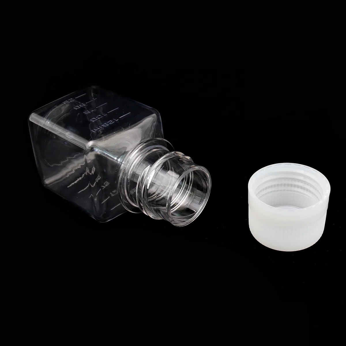 China Facfory wholesale PET PETG Plastic Square Sterile Cell Culure Bacteria Media Bottles 125ml 50ml 100ml 250ml 500ml 1000ml