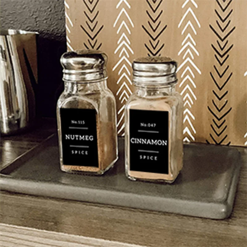 Customized Home Restaurant Kitchen Coffee Shop Seasoning Food Stickers Packaging Labels UV Printed Waterproof Spice Labels