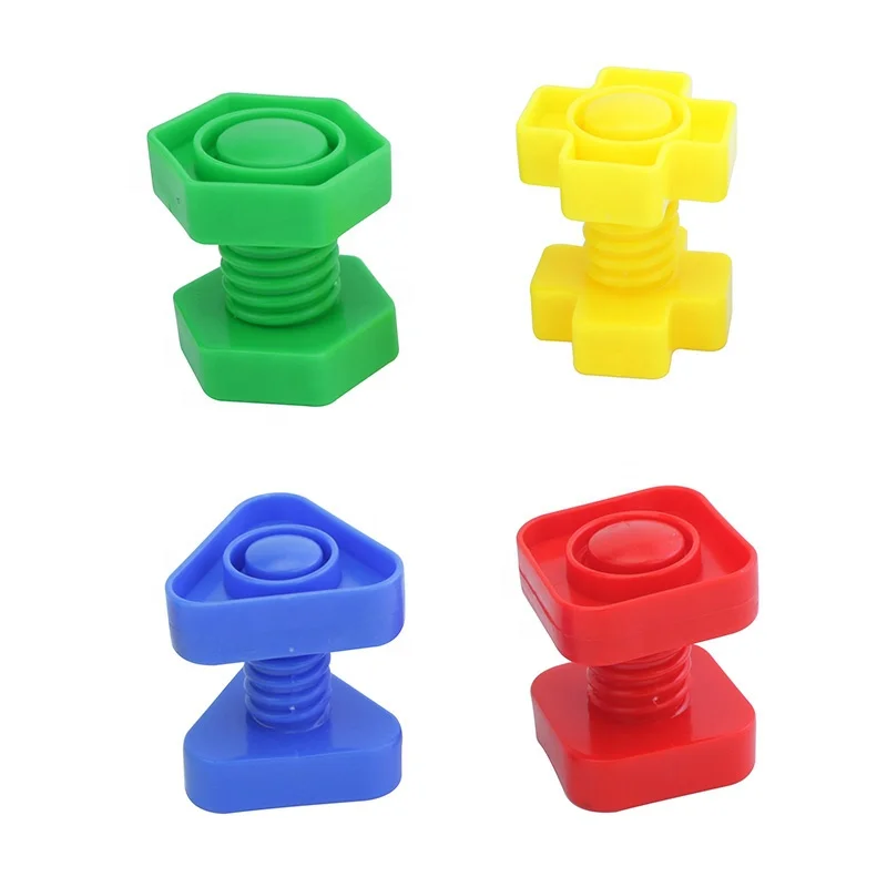 Preschoolers Toys Screw And Nuts Educational Montessori Bolt Toy, Safe Material Plastic Screw Nut Occupational Therapy Tools