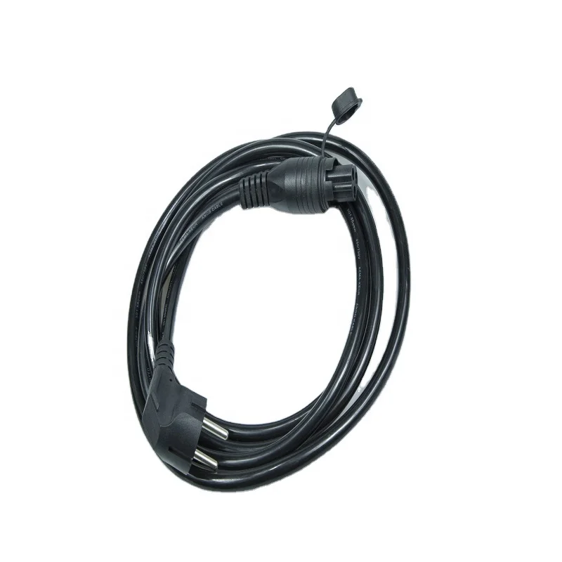 CE Approved H07BQ-F  3G1.5MM2  Electrical Cold-resistant AC 2 Pin Power Cord Black For Nordic Car Engine Power On C13 Dc 6 Volt