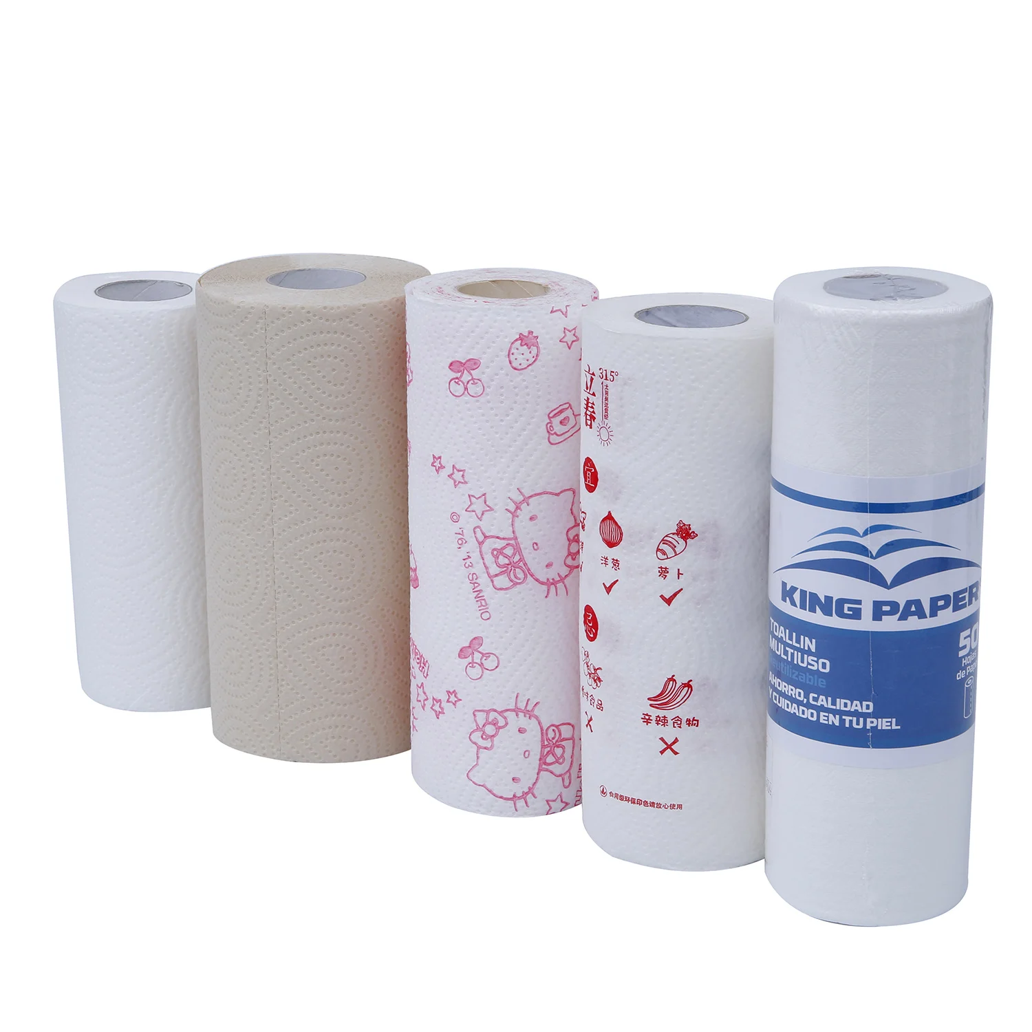 Wholesale Natural Kitchen Paper Towel Roll Kitchen Paper Tissue Bamboo Pulp Wholesale 2ply 60 Sheets Home Use