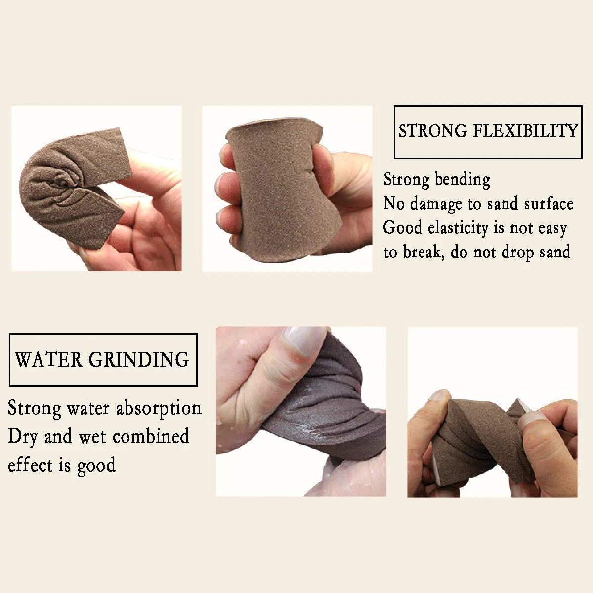 High-Quality Handheld Sponge Sandpaper Block for Metal and Wood Surface Polishing