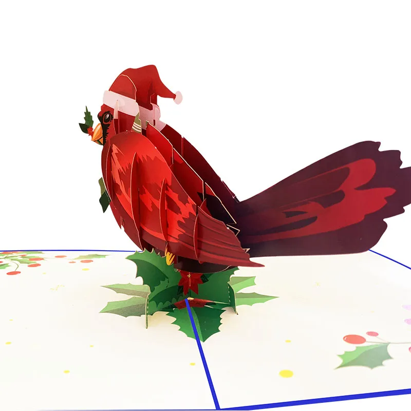 New Arrived 3d  Bird Greeting Card Laser Cut Pop Up Gifts Animal Birthday Presents for Kids Offset Printing Best Seller