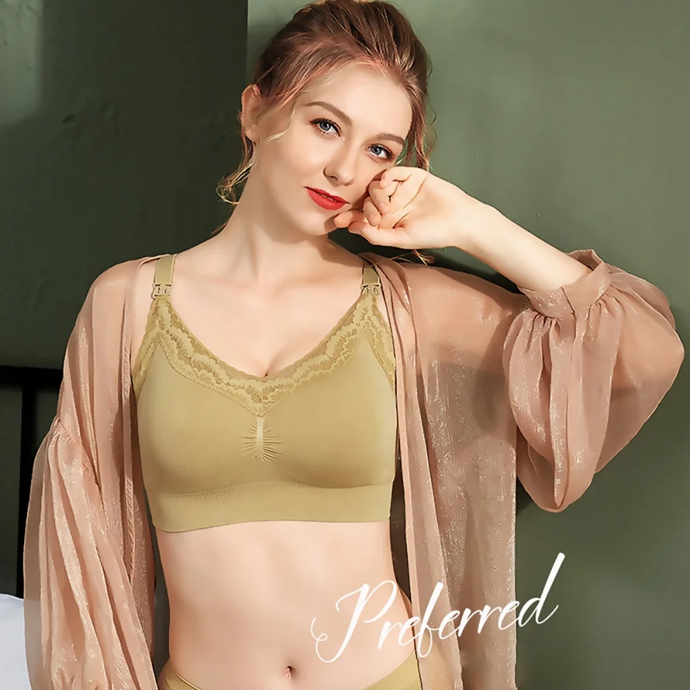 Ama Larsi Wholesale Athletic Wear Women Plus Size Lace Maternity Nursing Sports Bra