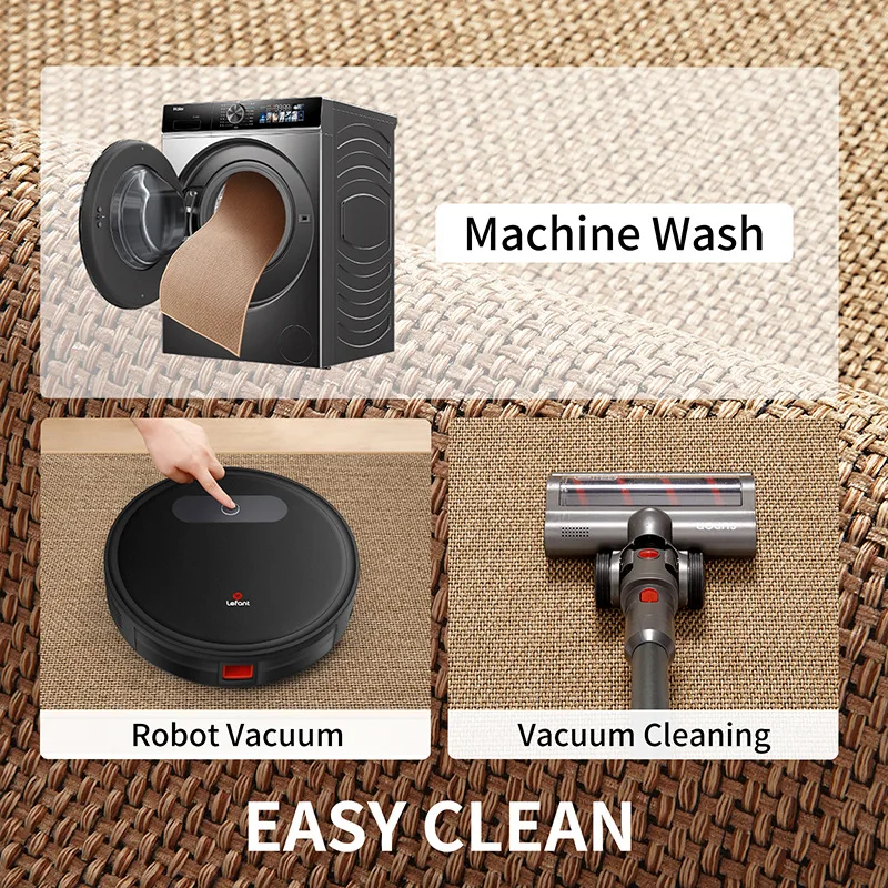 (Chakme) Linen Individual Mats Sisal Mats Custom Size Tapetes De Sisal Mat 170Cm Sisal Carpet Bohemian Linen Rugs