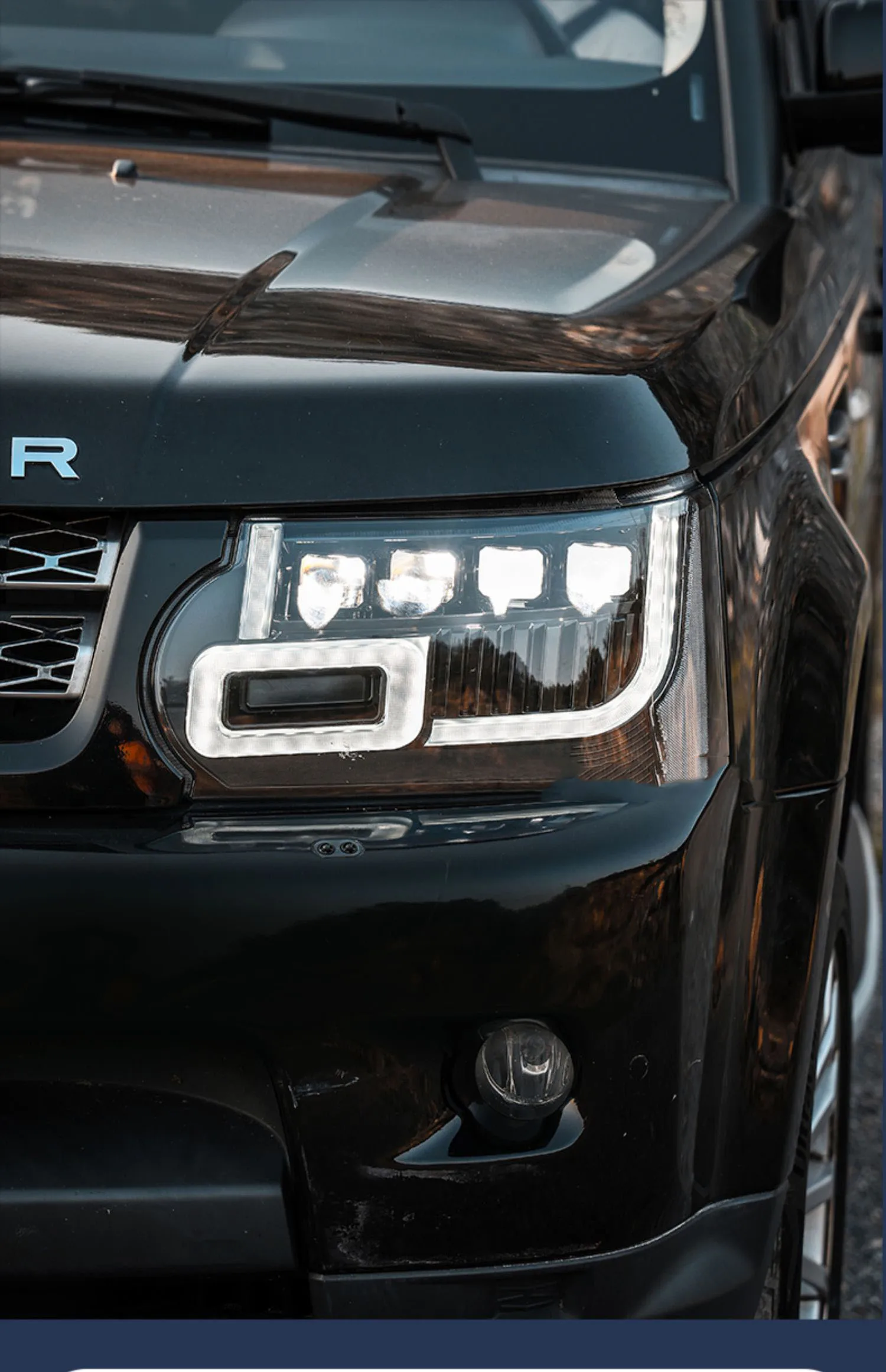 LED car daytime running light headlight upgrade replacement for range rover vogue sport L322 L320 2010 2011 2012 kits auto