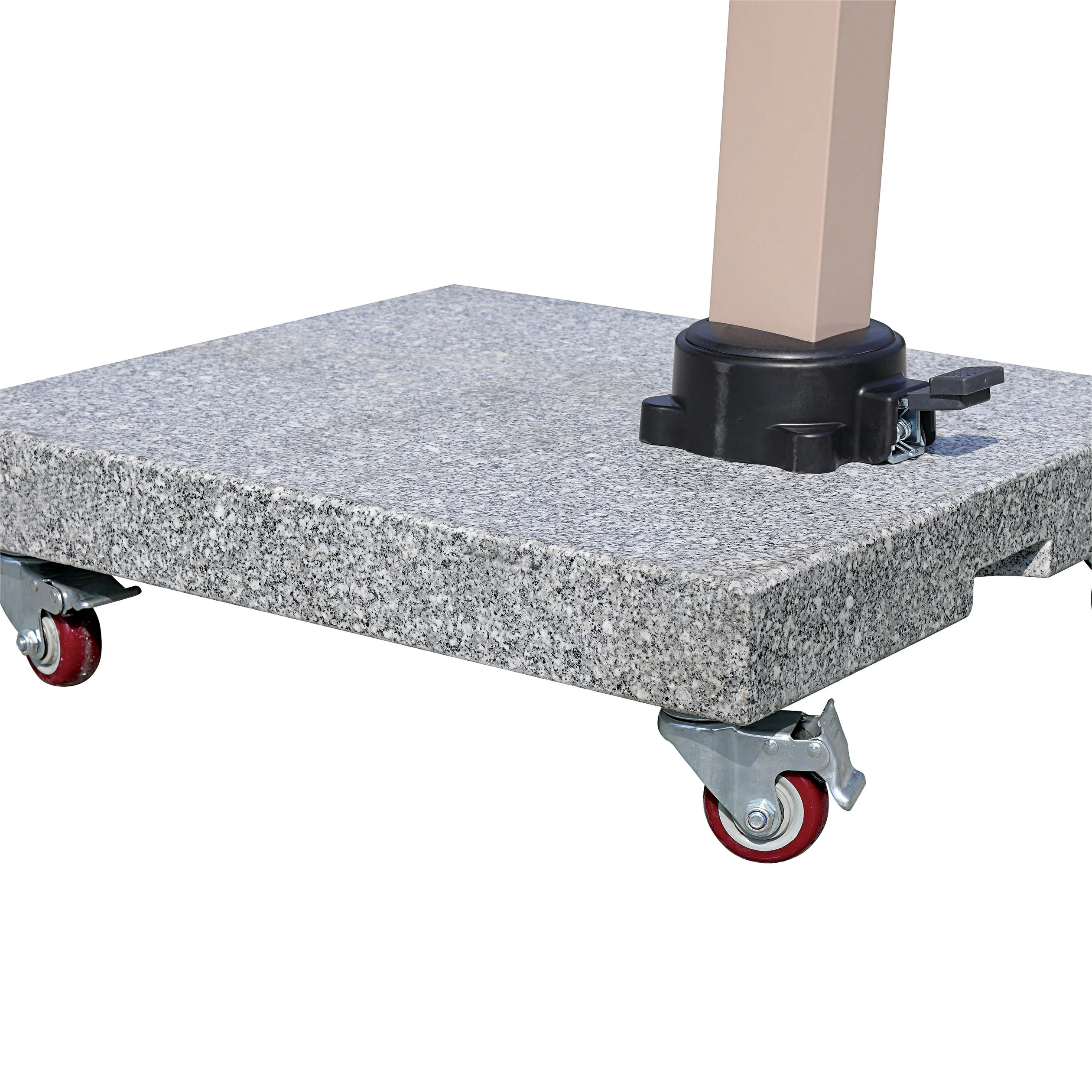 luxury Modern Design Sun Umbrella with LED light Spacious solar light big Parasol with Hydraulic Arm for garden