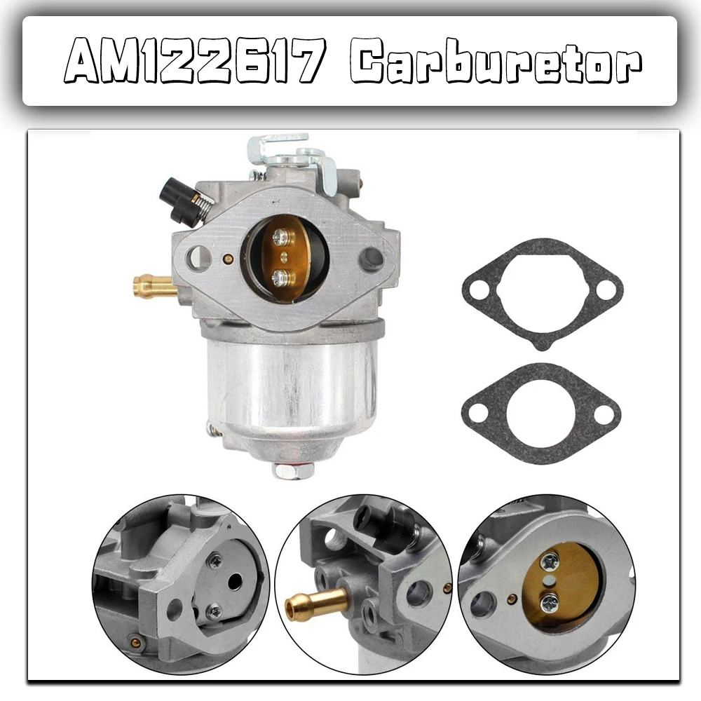 AM122617 Carburetor Lawn Mower Carb Lawn Tractor Fuel System Replacement for JOHN DEERE 285 320 345 w/ Engine Kawasaki FD590V
