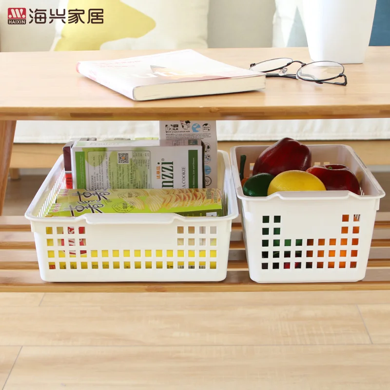 Haixin Household Plastic Basket Storage Box Kids Storage Basket for  Kitchenware Toys Sundries