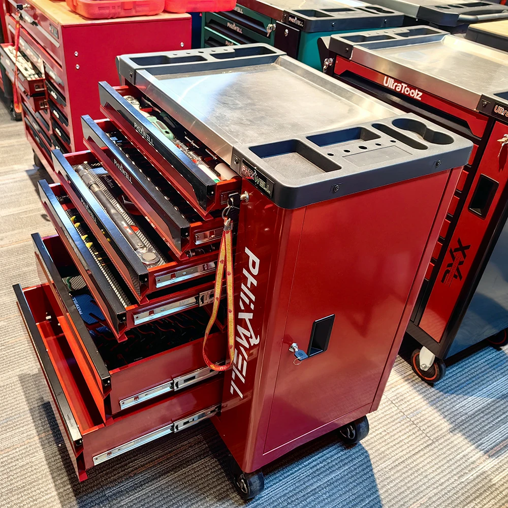 SPCC metal iron steel 7 Drawers Professional Tool storage Cabinet toolbox trolley