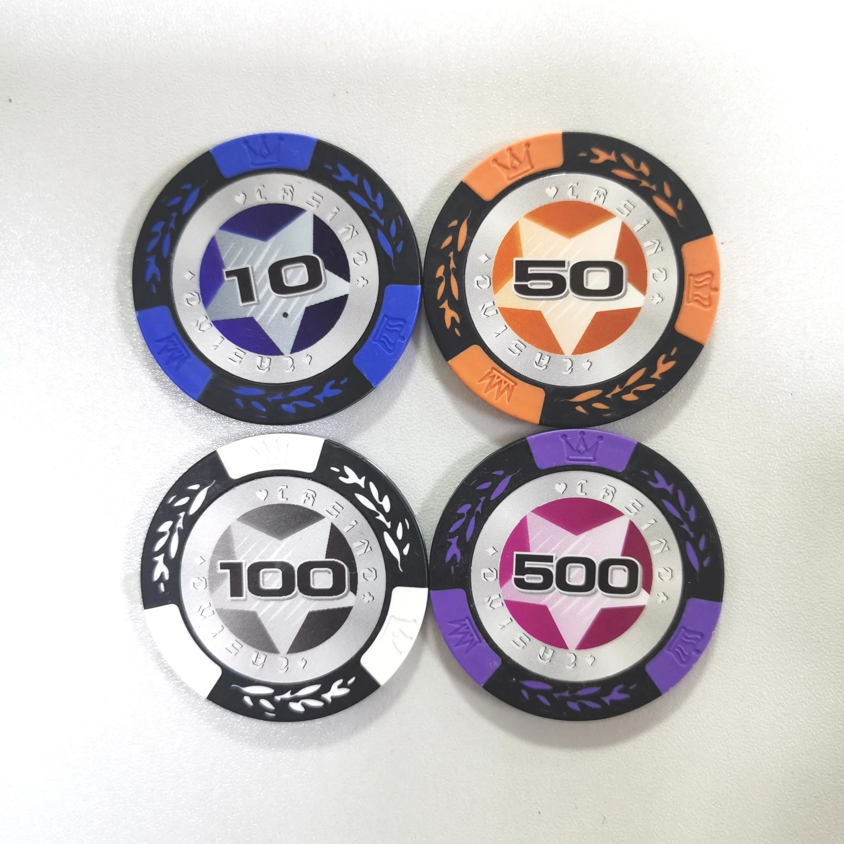 Wholesale price high qualitylay Casino Poker Chips Custom Poker Chips Casino clay poker chip
