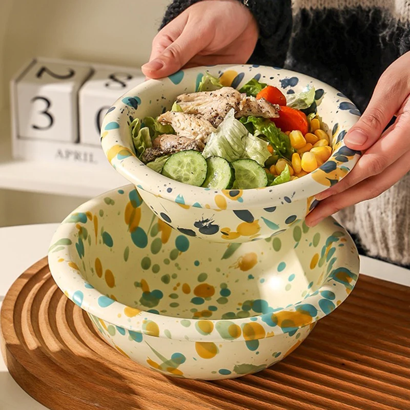 Factory wholesale unique design colorful splash-ink porcelain tableware dinner sets custom ceramic dinnerware