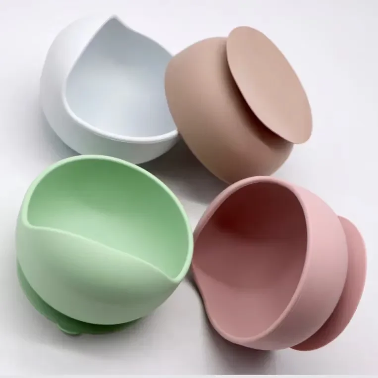 Hot Sale Food Grade Dinnerware Sets Silicone Tableware Baby Food Plate Bowl With Spoon For Toddler