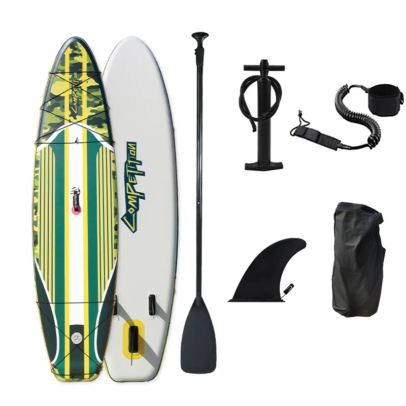 Newest Style Reusable Sup Inflatable Skiing Board Water Standing Speed Adult Paddle 3.2M Water Surfboard