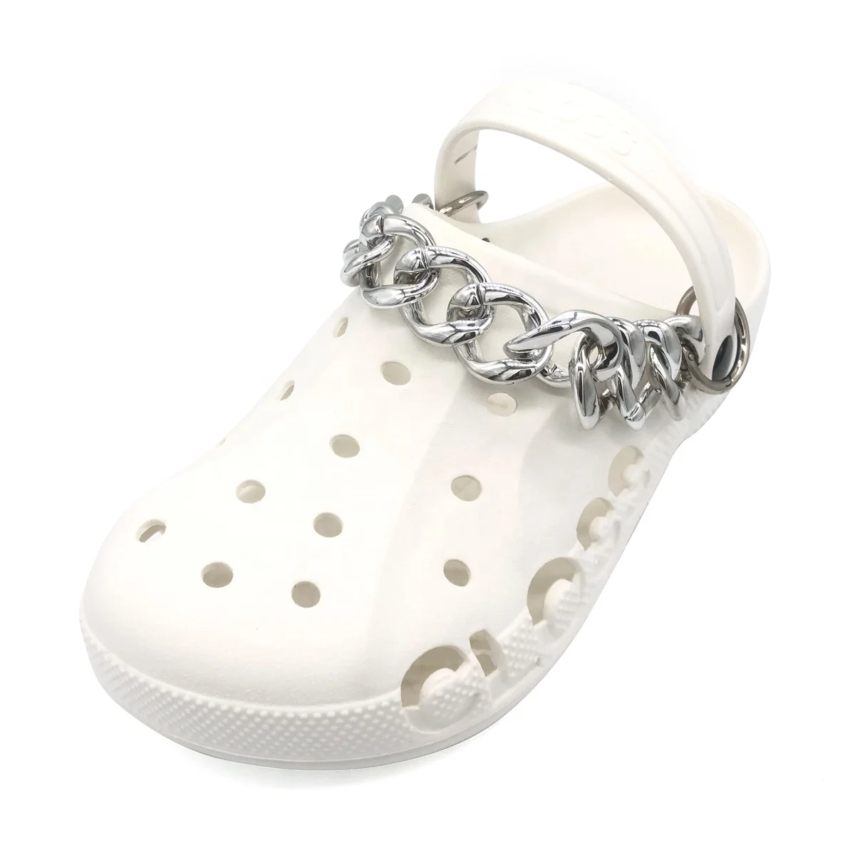 2 Pieces Metal Shoe Charms Chain DIY Hanging Shoe Chain Charms Shoe Chain with Buckle for Birthday Halloween Christmas