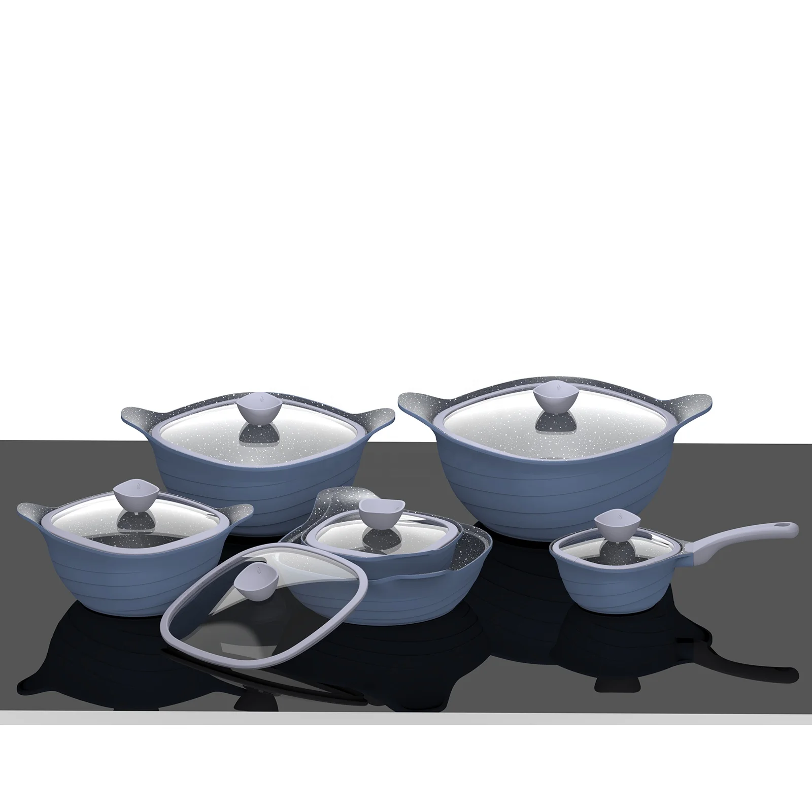 new products 20-Piece not sticky kitchenware non stick cooking pots and pans cookware set