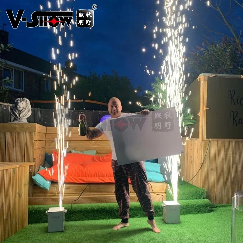V-Show 4pcs With Flightcase 750W Remote Control Cold Spark Fountain Stage Effect Machine For Wedding