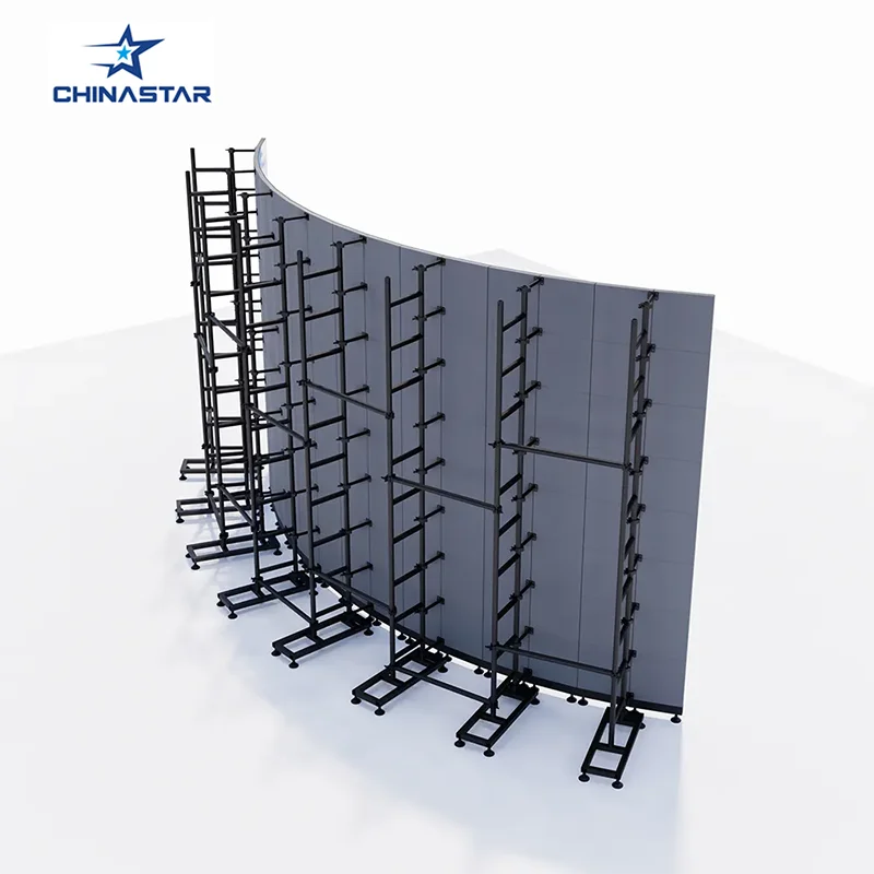 P3.91 Led Video Wall System Backdrop Screen Indoor Curved Rental Display Exhibition Booth Stage Screen Panel