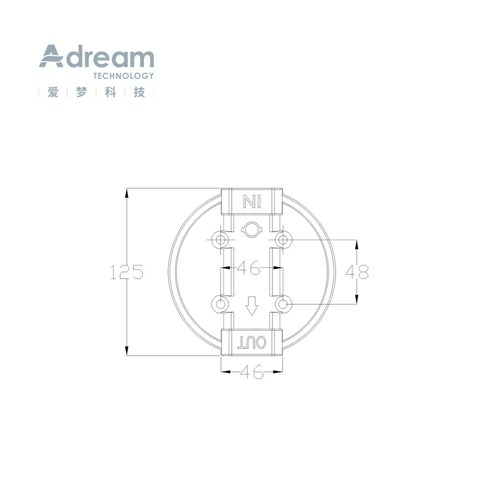 ADREAM TECH 10inch Type B Water Filter Housing Transparent White Blue filter cartridge housing For RO Reverse Osmosis