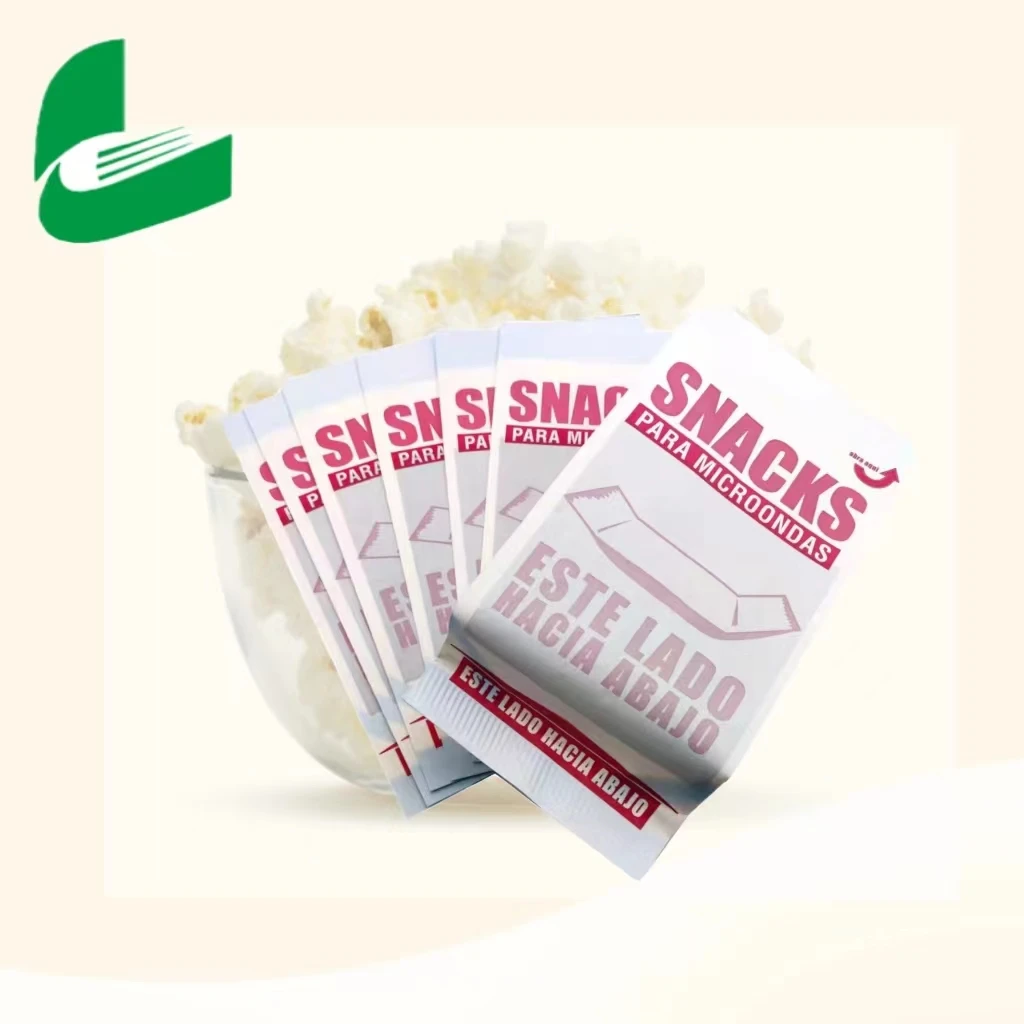 Grease Proof Craft Brown Color Paper Popcorn Bags Pack Food Grade Bags With Foil Barrier