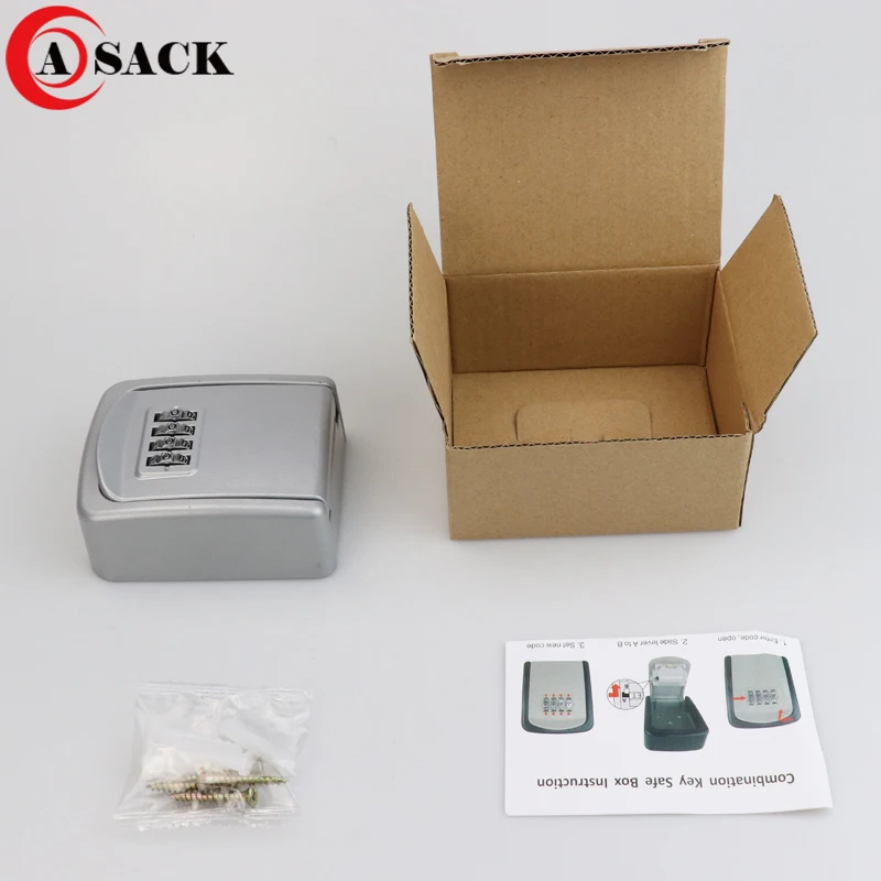 Asack G9 4 digit combination portable coded lock box top security safety key locks aluminum alloy caja de llaves anti-theft safe