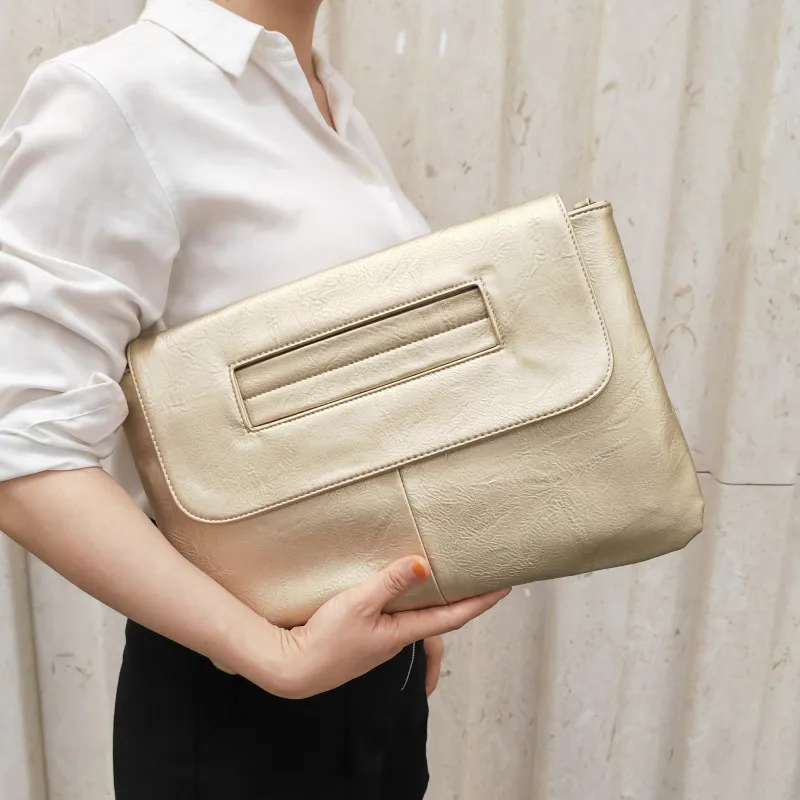 Oversized Women Clutches PU leather Crossbody Clutch Bags Ladies Handbag Envelope Messenger Bag DOM107