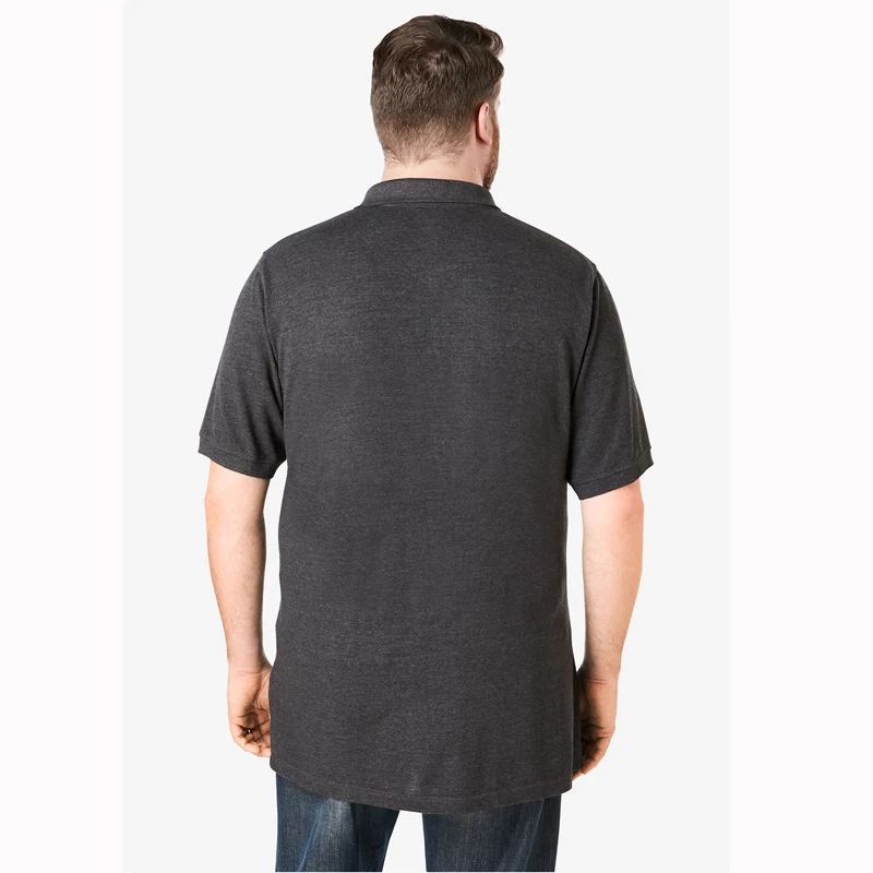 Mens Classic Fit Big And Tall Polo Shirts Short Sleeve  Staff Uniform Solid Soft Cotton Polo Shirt
