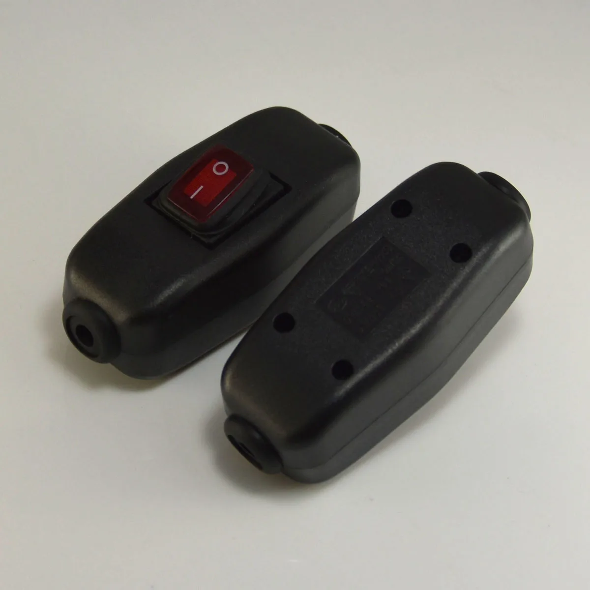 Light Waterproof Switch, 2Pcs Appliance Switch ON/OFF Button Inline Cord Cable Switch with LED Indicator Red for Table Lamp Desk