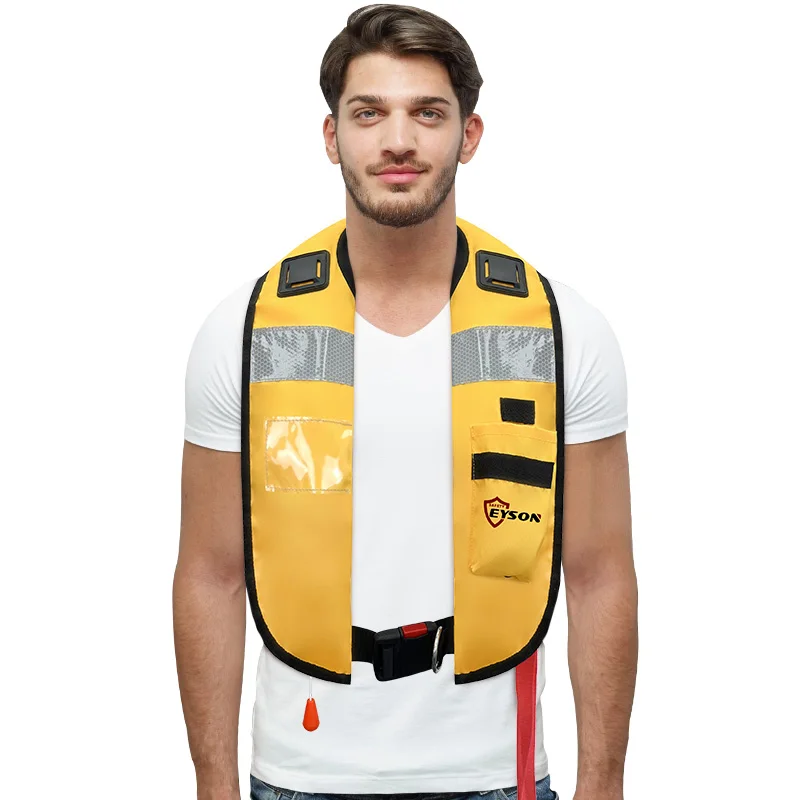 Eyson Пользовательский логотип Solas спасательный взрослый PFD плавающий костюм автоматический Морской Надувной спасательный жилет куртка