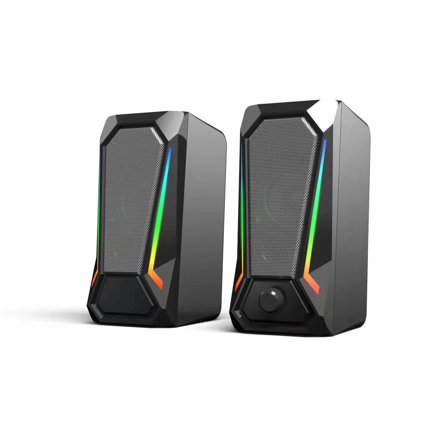 2.0 New Amazon Home Theatre Sound System USB Gaming PC RGB Plastic Speaker With 7 Colors LED Light