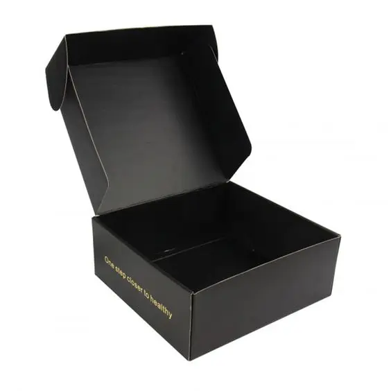 Custom Logo Black Silk Embroidered Fabrics Clothing Packaging Mailer Boxes