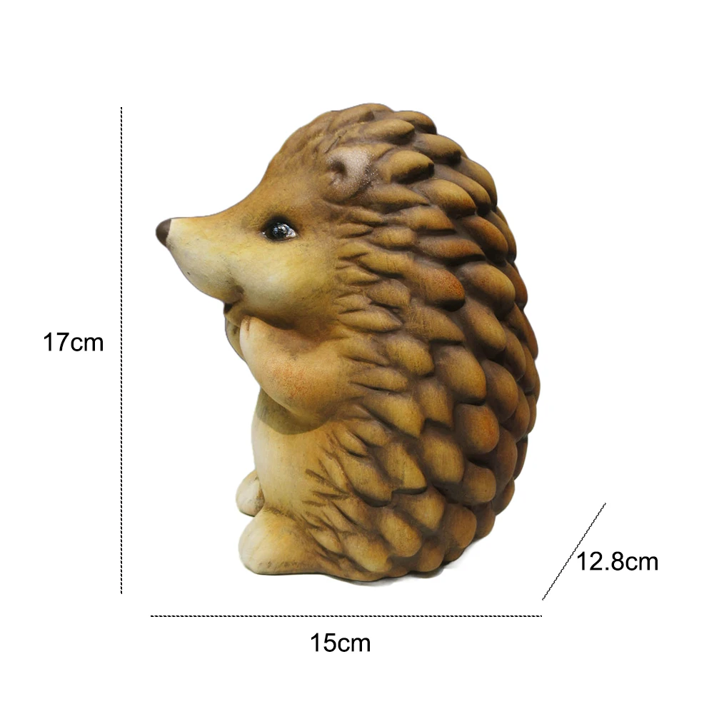 Garden decoration outdoor statue resin animal cute hedgehog holiday ornaments resin craft garden hedgehog for gift